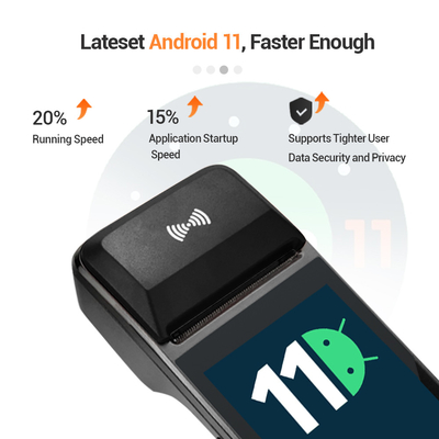 Android 11 H8 zahlen Anschluss-Positions-Maschine NFC-Kartenleser Pos Terminal